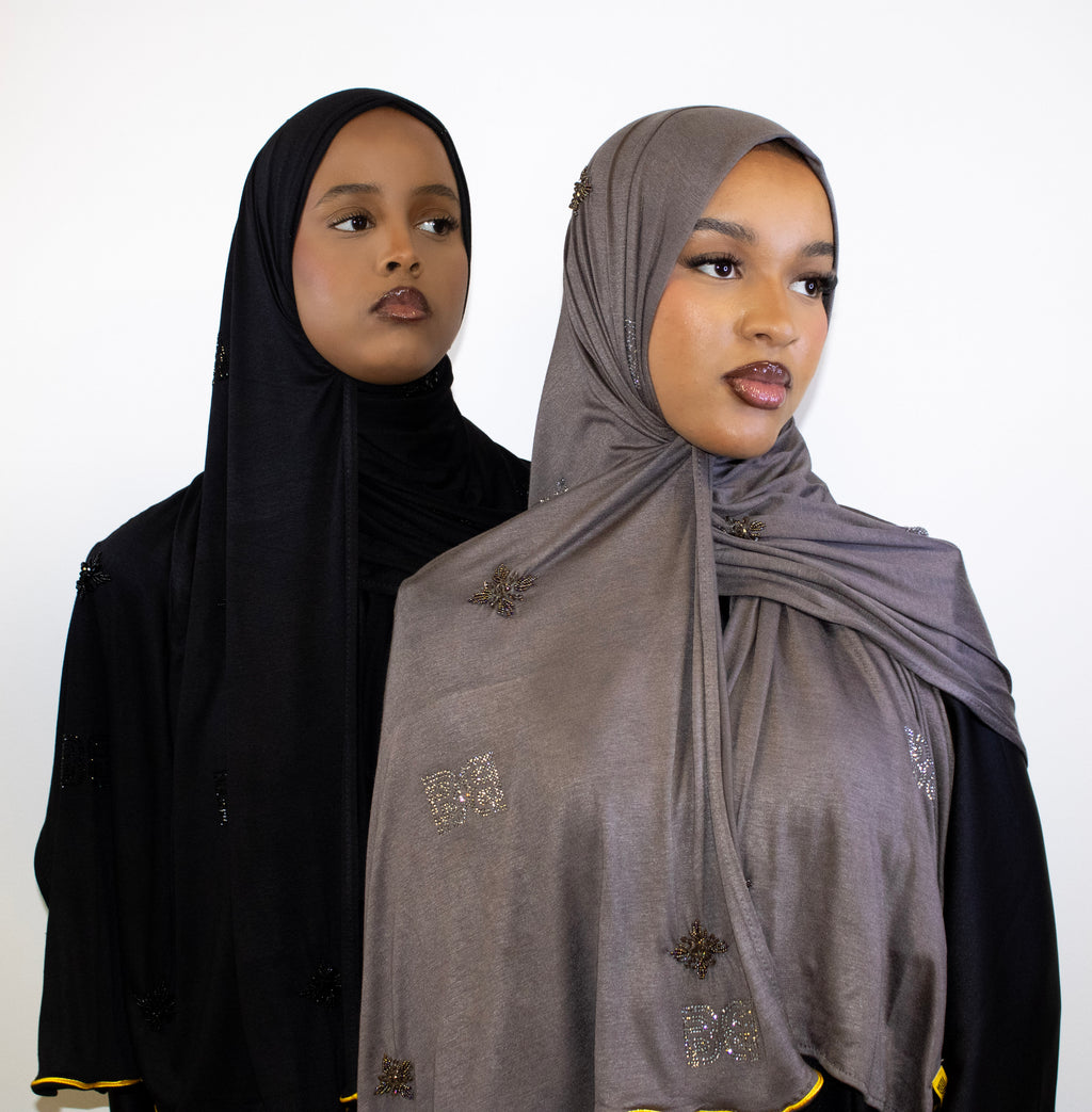 Barakka Diamond Dark Gray Scarf