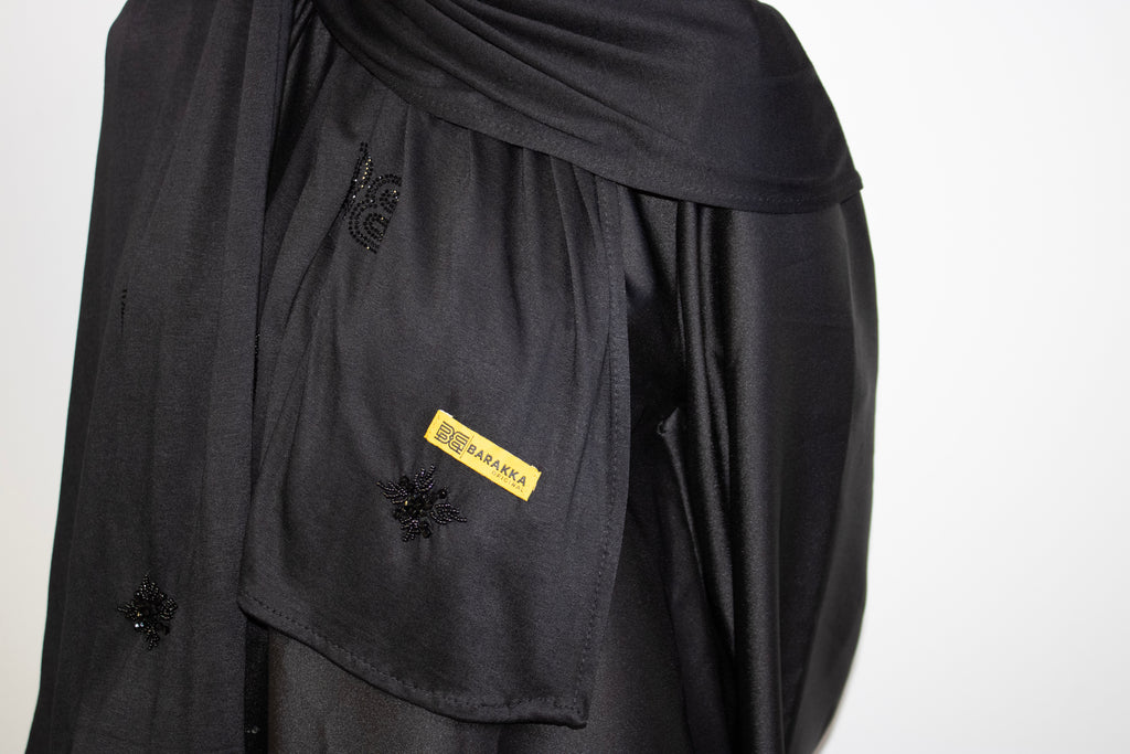 Barakka Diamond Black Scarf