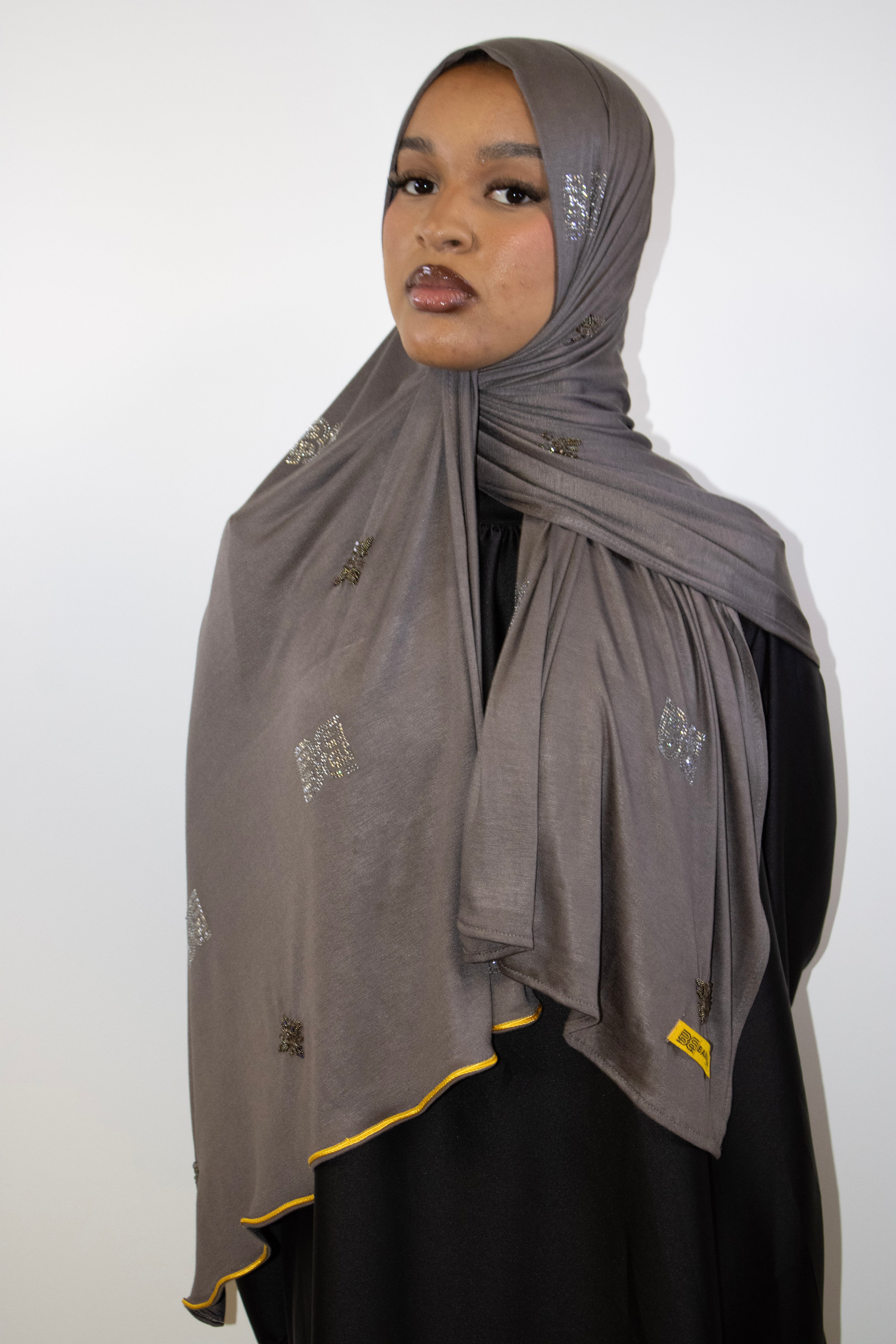 Barakka Diamond Dark Gray Scarf