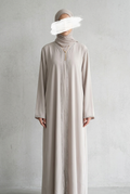 Light baige abaya lines