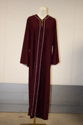 dark red abaya Lines