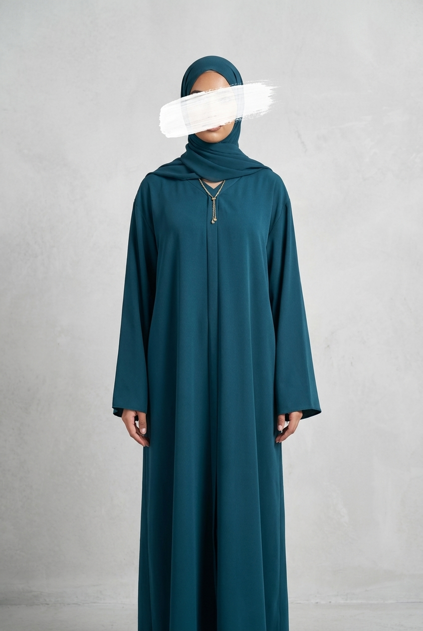 Dark blue abaya