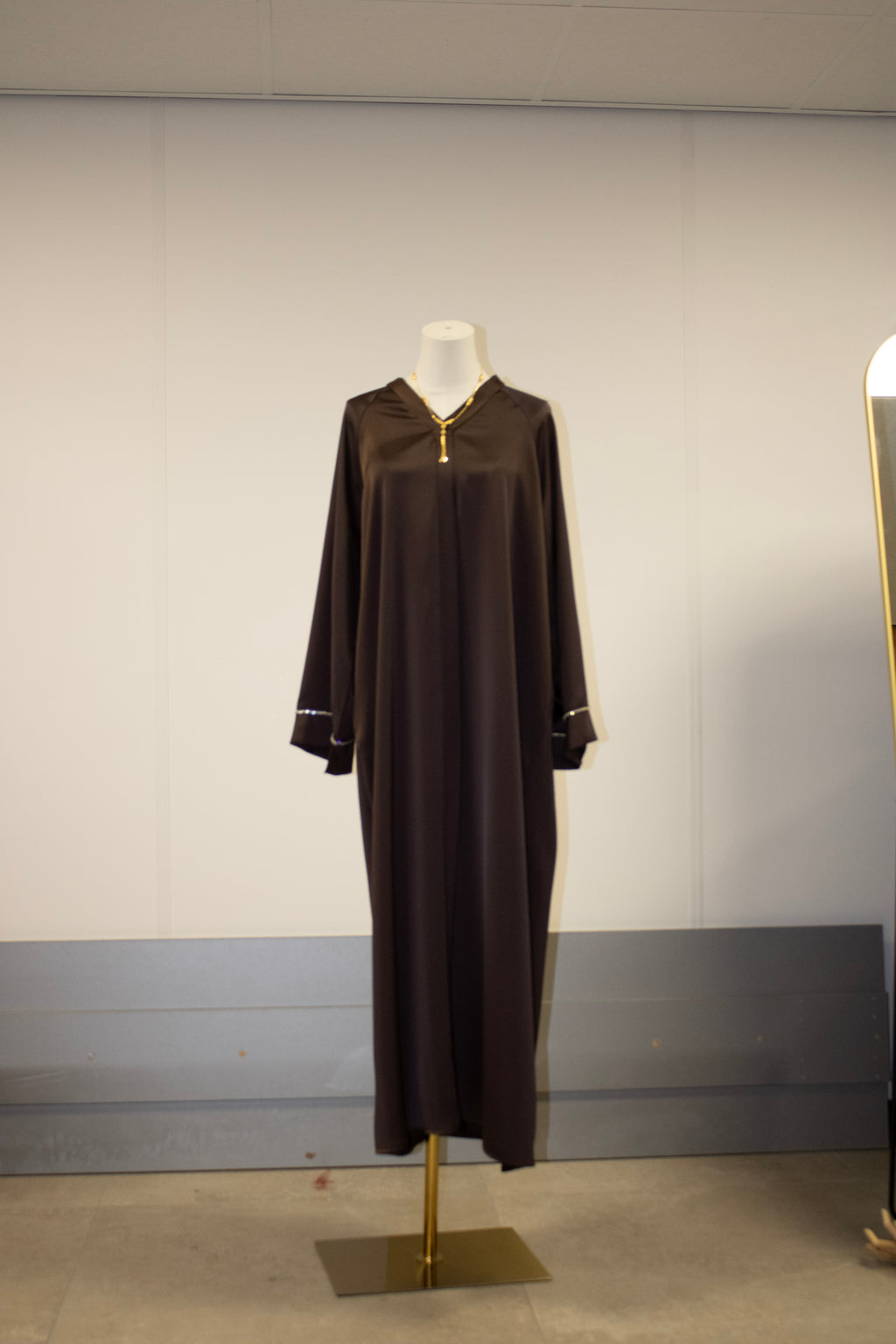 Brown Lined Abaya