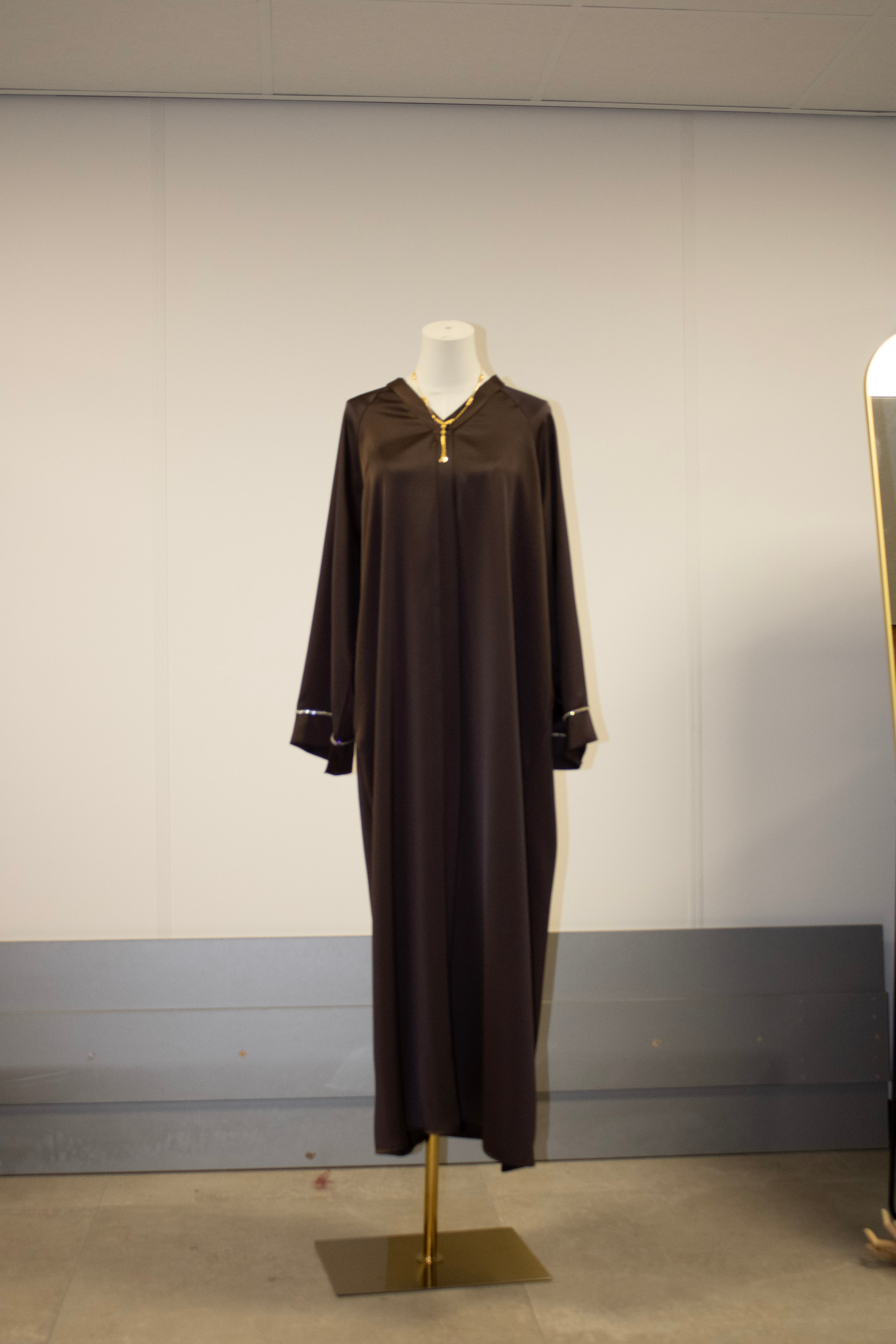 Brown Lined Abaya
