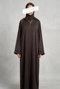 Brown Lined Abaya