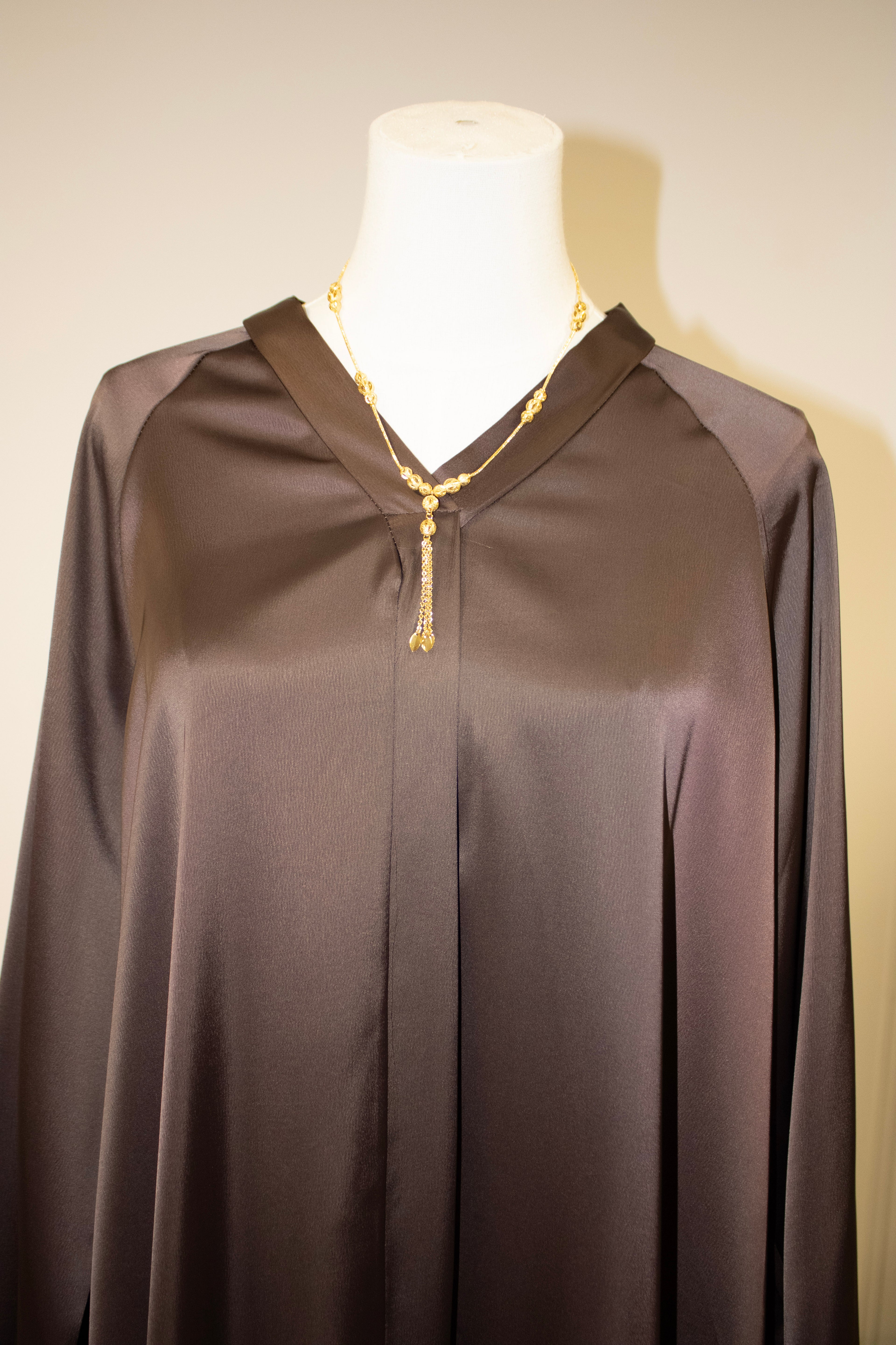 Brown Lined Abaya