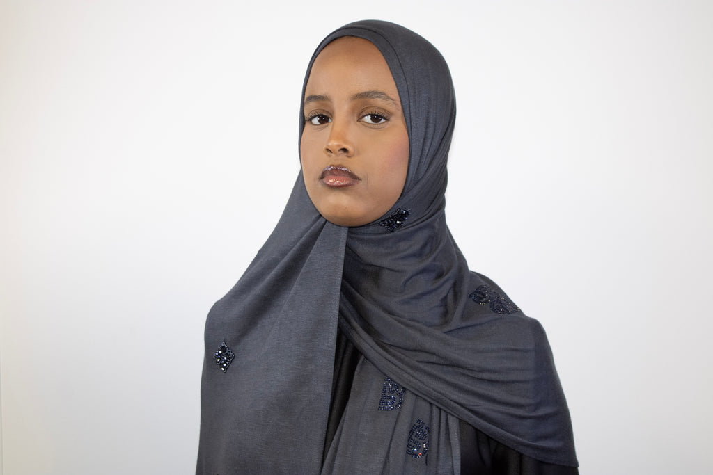 Barakka Diamond Dark Gray Scarf